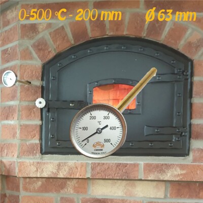 63620012 Teplomer do pece 0-500 °C 200 mm Happy Flame CEWAL